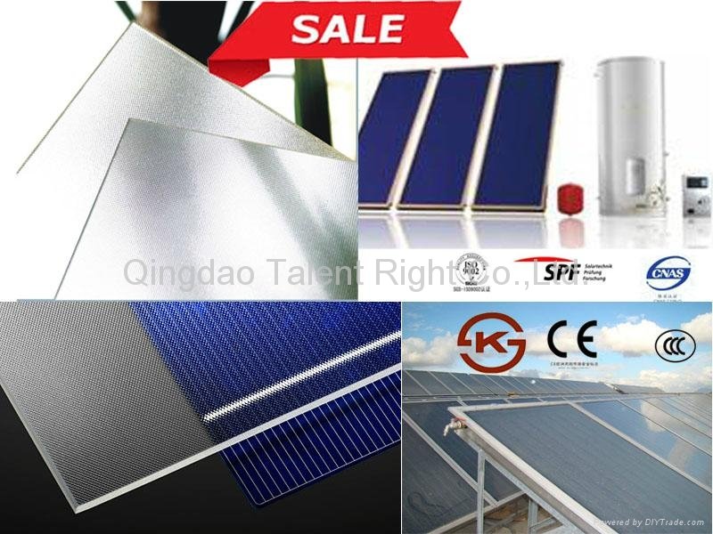 3.2mm&4mm ultra-white low iron tempered solar glass panels with CE from China 3