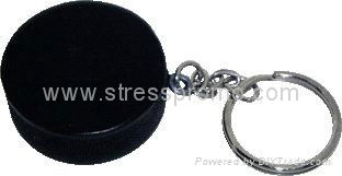 PU Hockey Puck Keychain