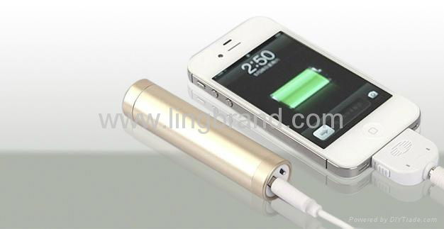 2600mAh Great effect cylinder mobile charger 5