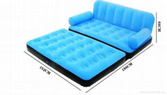 flocked folding inflatable sofa 