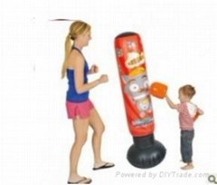pvc inflatable punching bag with boxing glove
