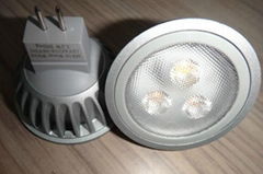 Short length below 45mm LED MR16 3X1W