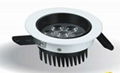 black shell LED Down light 7X1W 1