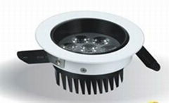 black shell LED Down light 7X1W