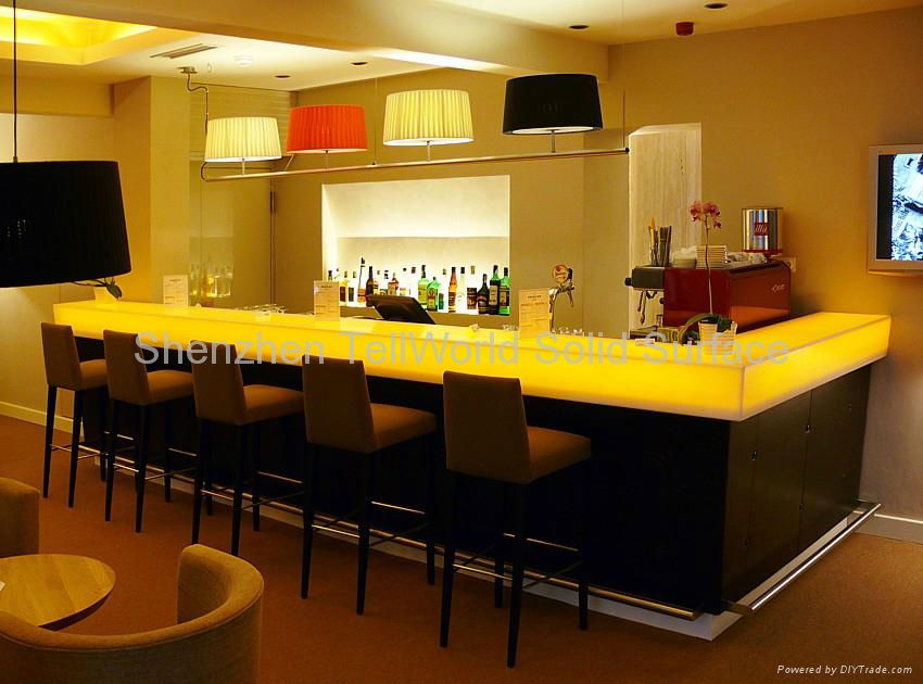 Artificial Stone Solid Surface Modified Acryl Modern Bar Counter