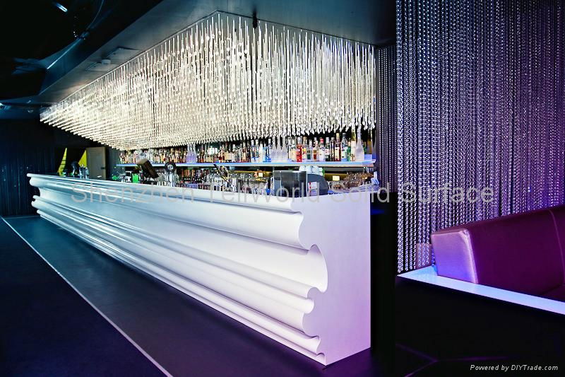 Artificial Stone Solid Surface Modified Acryl Modern Bar Counter 2