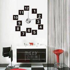 Home decor wall decals 3D big EVA material wall clock