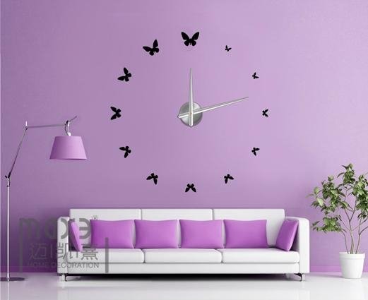 Home decor wall decals 3D big EVA material wall clock 2