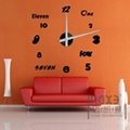 Home decor wall decals 3D big EVA material wall clock 4