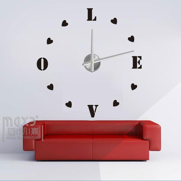 Home decor wall decals 3D big EVA material wall clock 5