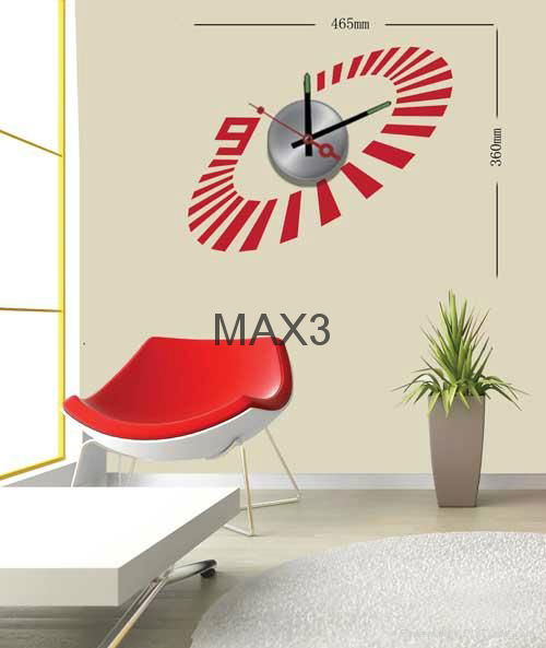 Home decor self-adhensive pvc wall sticker diy wall sticker clock 5