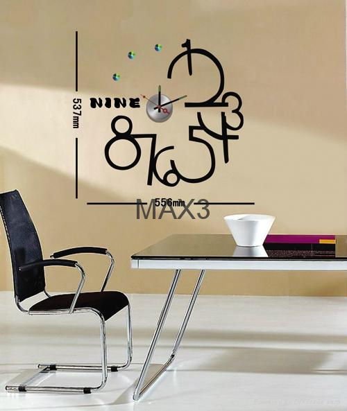 Wall decals diy wall sticker clock 4