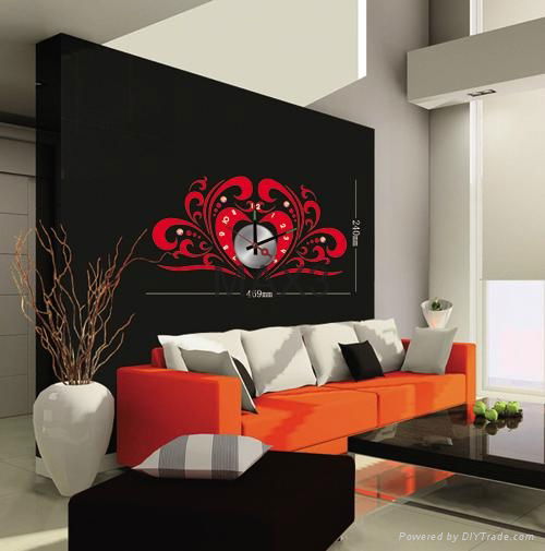 Wall decals pvc wall sticker diy wall clock 2