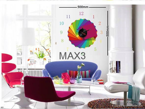 Home decoration diy wall clock pvc wall stickers 2