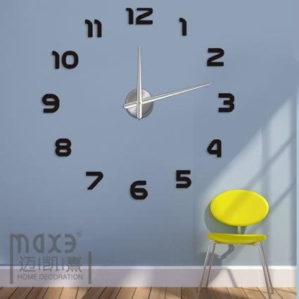 Home decals EVA 3D wall sticker big wall clock