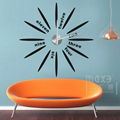 Home decals EVA 3D wall sticker big wall clock 3