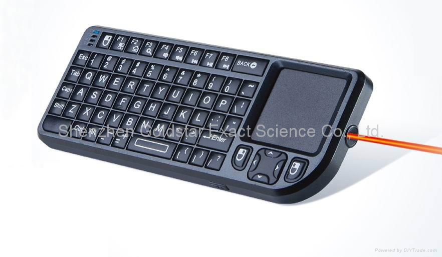 JX-8076 2.4G Wireless remote control with touchpad, mini keyboard 