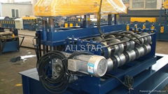 Roofing sheet curving machine