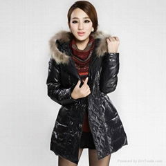 LADIE'S FUR COLLAR DOWN COAT