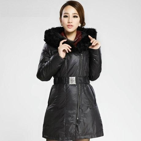 LADIE'S FUR COLLAR DOWN COAT 5