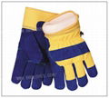 Cowhide split leather working gloves