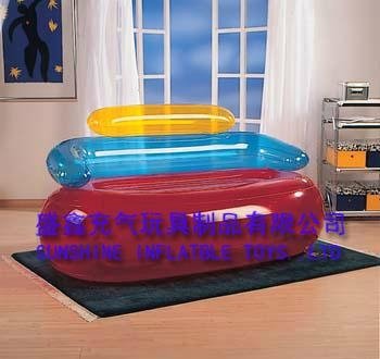 PVC inflatable multi-functional 5 in 1 sofa designs EN71 approved 2