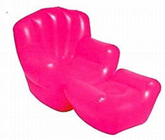 PVC inflatable sofa and footrest one set EN71 approved