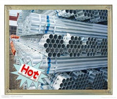 A53 hot galvanized welded steel tube for structure/fluid/boiler