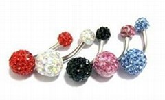 Surgical steel navel belly button ring body piercing jewelry