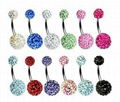 Surgical steel navel belly button ring body piercing jewelry 3