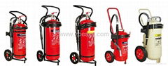 25kg CO2 trolley extinguisher,45kg powder wheeled fire extinguisher