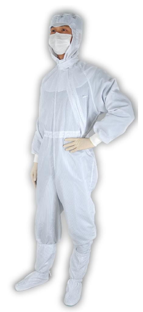 Cleanroom workwear antistatic coverall 3