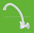 ABS white plastic single handle kitchen faucet 2