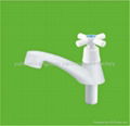 ABS white plastic single handle kitchen faucet 4