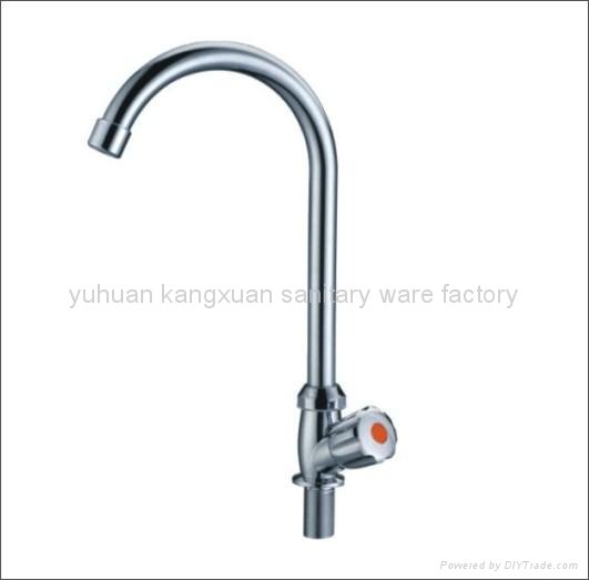 ABS chrome swan neck single handle faucet 3