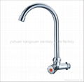 ABS chrome gooseneck wall mounted kitchen faucet 3