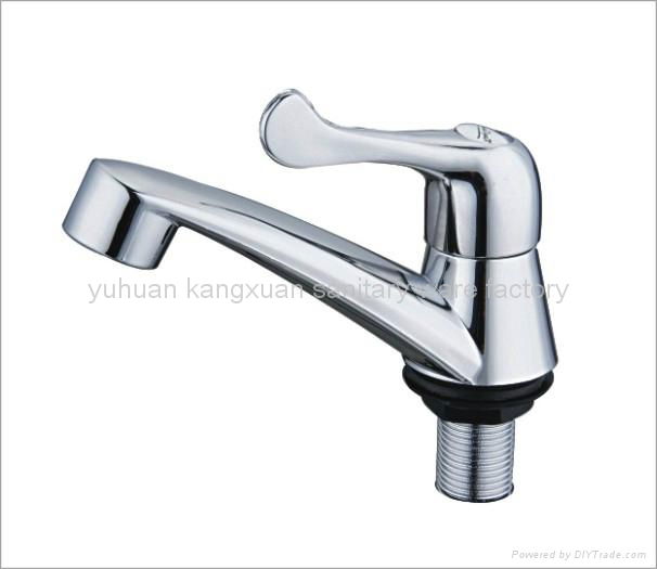 ABS chrome plastic pillar cock,basin faucet 2