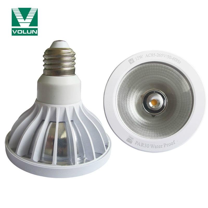 12w Waterproof COB LED PAR30 spotlight SAA, UL, approved with IP65 test report