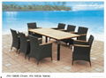 outdoor rattan wicker dining set  2