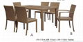 outdoor rattan wicker dining set  5