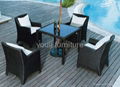 PE rattan dining set 2