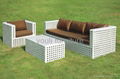 wicker rattan sofa set 3