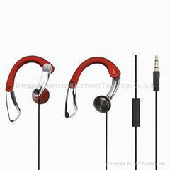 3D Earphones with Adjustable Ear Loops for Smart Phone, MP3 Player 3D006M