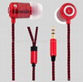 Metallic In-ear earphone with 3.5mm stereo plug suitable for MP3/Mobile Phone/No