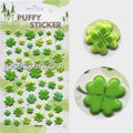 Lovely clover puffy stickers EVA sticker 1