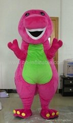 Barney mascot costume