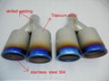 exhaust muffler dual tips Titanium alloy 1