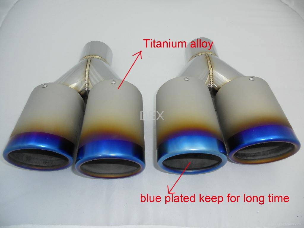 exhaust muffler dual tips Titanium alloy 2