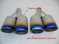 exhaust muffler dual tips Titanium alloy 2