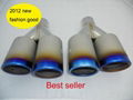 exhaust muffler dual tips Titanium alloy 3